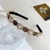 Reloj estilo palacio barroco diadema de pedrería pasador de temperamento retro europeo y americano reloj de celebridad de internet diadema accesorios para el cabello