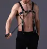 Popular cinturón de cuero para hombre YSF transfronterizo, correas de sujeción corporales para hombros, bondage, sujeción de cuero estilo SM oscuro