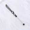 Llavero de cadena mini DIY, llavero de cadena colgante para bolsa de varilla con cuentas creativas, llavero de metal colorido en stock
