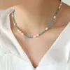 Cadena para Mujer Clavícula Celebración Cibernética Perla de Agua Dulce Natural Piedra Diseño de Nicho Sentido de la Moda Cadena para el Cuello Accesorios de Cadena de Moda