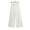 25028-25 Primavera Nuevo Estilo Europeo y Americano Cintura Hilo Cintura Moda Sueltos Pantalones de Pierna Ancha Casuales