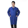 Macacão de Trabalho Azul em Poliéster-Algodão, Roupa à Prova de Poeira de Manga Longa, Macacões de Fábrica Atacado, Resistente a Manchas e Desgaste
