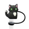Nuevo lindo gato tapa de pajita funda de pajita tapón antipolvo de silicona fiesta decoración de pajita de personalidad creativa