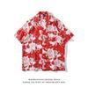 Gola Camisa 4044 Nova Camisa Floral Masculina Estilo Coreano Solta Moda Estampada Estilo Praia Casual Manga Curta Exportação
