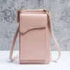 2025 Casual Nueva Moda Estilo Coreano Bolso Cruzado de Hombro Gran Capacidad Billetera Larga para Mujer Color Sólido Bolso para Teléfono Móvil