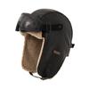 Gorra Lei Feng de Cuero para Motocicleta Vintage para Hombre Invierno Gruesa de Piloto para Montar con Protección para los Oídos Gorra para Protección contra el Frío para Esquí del Noreste para Mujer