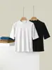 Suéter de Mousse Terciopelo Cálido con Cuello Redondo para Mujer Top para Mujer Otoño e Invierno Manga Media Ajustado Adelgazante Talla Grande Camiseta Base Cálida Interior