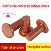 M2M2.5M3M4M5M6M8 cobre cabeça chata rebite sólido cobre fino cabeça chata prego de cabeça chata de cobre vermelho prego de cabeça chata