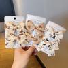 2 horquillas con lazo de oso blanco leche para niña, lindas pinzas laterales de Corea del Sur, pinzas para el cabello con cabeza rota en la parte posterior, accesorios para el cabello