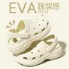 2026 Novo Modelo de Sapatos com Furos tipo Nuvem para Mulheres, Sandálias Fechadas Confortáveis com Solado Grosso Antiderrapante para Verão, para Uso Interno e Externo