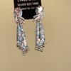 Aretes Étnicos Retro Estilo Xizang Estilo Miao con Borlas Aretes de Metal Calados Aretes de Alta Gama de Estilo Nacional Largos Exquisitos