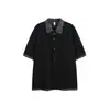 Ace Verão Novo Design Camisa Falsa de Duas Peças Manga Curta Casual Versátil Solta Jaqueta Masculina Hc2712