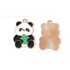 Liga de Óleo Gotejante Família Panda Folha de Bambu Broto de Bambu Acessórios de Joias Pingente de Liga DIY Corrente de Celular Chaveiro Charme