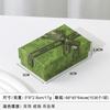 Caja de Embalaje para Joyería Clásica Estampada Verde Pequeña Fresca Lazo Anillo Aretes Collar Cubierta Cielo y Tierra Caja de Regalo