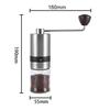 Molino de Café de Acero Inoxidable Manual con Manivela y Ajuste de Granulosidad, Molinillo de Café Manual Portátil para Uso Doméstico