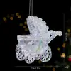 Nuevo Colgante de Copo de Nieve y Alce de Acrílico Colorido para Árbol de Navidad Decoraciones Navideñas DIY Adornos para Colgar en la Ventana