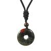 Colgante de Jade de Cristal Natural al por Mayor Moda Estilo Étnico Hebilla Segura Colgante para Hombre y Mujer Joyería Collar de Cristal