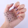 Adesivos de Unha da Moda Decalques 3D para Unhas Decorações de Mão Adesivos de Unha Ecológicos à Prova d'Água de Longa Duração para Grávidas com Acabamento em Folha de Ouro