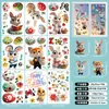 Pegatinas Personalizadas de Ventana de Pascua Dibujos Animados Motocicleta Conejo Huevo de Pascua Pegatinas de Pared Tienda Decoración Festiva Pegatinas Estáticas para Vidrio