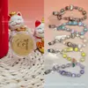 Colgante pequeño de oro puro 999 "Te amo por diez mil años", serie Labubu, con cordón para colgar, un regalo promocional para tiendas de oro