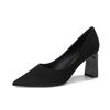 7777C Sapatos de Salto Suede Chic Francês Feminino Novo Bico Fino Versátil Banquete Profissional OL Deslocamento Temperamento