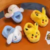 Chinelos de Algodão Infantis para Outono e Inverno, Impermeáveis, para Casa, Antiderrapantes, para Meninos e Meninas, Chinelos de Algodão Infantis Cartoon, Chinelos de Pelo