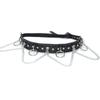 Cadena de cinturón de moda europea y americana transfronteriza, anillo, colgante, hebilla de pin, cinturón para mujer, punk, combinable con todo, cinturón con orificios de aire ahuecados