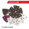 Lixa Esponja 80*80*80mm Triangular 3 Furos Lixa Esponja Vermelha Lixadeira Universal Lixa Flocking