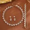 Moda Conjunto de Novia de Perlas Europeo y Americano Cadena Aleación Perla Collar de Novia Pendientes Joyería Conjunto de Perlas Cadena Venta al por Mayor Caliente