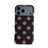 Capa de celular vinho tinto bordô com bolinhas para iPhone 18 Pro Max, também compatível com 17 Pro Max, acabamento fosco, design de camada dupla, também disponível para 16 Pro