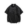 Camisa de Manga Corta Fina de Verano para Hombre 2024 Nuevo Estilo Chino Botón Estilo Chino Más Fácil de Combinar Cuadros Holgada Casual