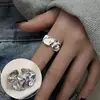 Anillo Exquisito de Elefante para Mujer Estilo Ins Sentido de Diseño Nicho Dulce Fresco Abierto Ajustable Anillo Lujo Ligero Elegante Celebridad de Internet Anillo Dedo Índice