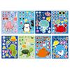 Stickers transfronterizos de 8 caras cambiantes unicornio caricatura original lindo graffiti iluminación infantil DIY cuenta a mano pegatinas de rompecabezas