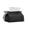 En stock caja de pañuelos para coche estilo europeo bolsa de pañuelos de cuero PU cubierta de pañuelos a prueba de polvo para el hogar se puede imprimir logo