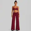 Conjunto de fitness transfronterizo con sujetador deportivo de cuello halter, conjunto casual de secado rápido para deportes al aire libre, running y yoga para mujer
