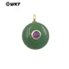 Wt-P2024 Colgante Redondo Clásico Retro Collar para Niñas Pendientes Accesorios Incrustados con Zirconia de Piedra Natural