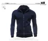 Nueva sudadera deportiva para hombre con cremallera y cuello alto, chaqueta sudadera con cremallera y cuello alto, cárdigan de color liso para hombre, ropa de manga larga para hombre