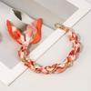 Cordão para Celular Fivela Dupla Curto para Pendurar no Pescoço Capa de Celular Lenço de Seda Trançado Corrente para Celular Corda de Celular Fashion Pulseira Estilo Rosa