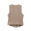 ZA venta al por mayor de ropa de mujer transfronteriza conjunto de pantalones de falda chaleco ajustado sin mangas retro americano 5427400 4749824