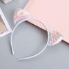 Diadema para niños, linda diadema transparente de PVC con orejas de gato, diadema de arena movediza directa de fábrica para mujer, primavera y verano, gran sentido