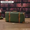 Maleta Vieja de Cuero Estilo Británico Maleta de Mano Estilo Europeo Maleta de Viaje Caja de Almacenamiento Maleta de Equipaje Maleta de Mano Accesorio Decorativo