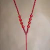 Corda para Pingente de Ágata Vermelha, Corda para Pendurar Pingente de Jade, Cordão de Colar com Pingente de Joia de Jade Fino Tecido à Mão para Homens e Mulheres