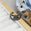 Mariposa Iris Espina Amor Personalidad Oscura Circonita Anillo Abierto Diamante Morado Apilamiento Nicho Punk Anillo para Mujeres