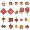 Mezcla de 20 Estilos de Aleación con Goteo de Aceite Linterna de Bendición de Año Nuevo Colgante de Petardo Colgante Pulsera DIY Collar Accesorios de Joyería