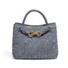 2025 Suede Fosco Novo Tecido à Mão Bolsa Tote Fosca Moda Bolsa de Ombro Transversal para Mulheres