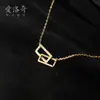 Collar Nalan de plata s925 con eslabones cuadrados sencillos, estilo japonés, con diamantes, cadena geométrica para clavícula D7755