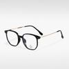TR98126 marco de gafas de TR moda color marrón frío mismo que el libro rojo pequeño gafas anti luz azul marco liso para adelgazar miopía mujer