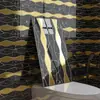Panel de Plástico de Aluminio con Imitación de Madera en Mosaico Pegatina de Pared Autoadhesiva Fondo de Pared Impermeable y a Prueba de Humedad Pegatina Protectora de Azulejo Autoinstalable Venta al por Mayor