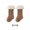 Calcetines nuevos para niños de 22 años, primavera y otoño, calcetines grandes para niñas, calcetines de tubo con encaje, calcetines de algodón para bebés, venta al por mayor