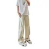 Jeans de hombre con dobladillo curvo bordado, nuevo estilo de verano, estilo americano, elegantes y de alta gama, diseño de nicho, pantalones ligeramente acampanados